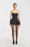 Alia | Women's Strapless Balloon Draped Mini Cocktail Dress