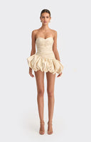 Alia | Women's Strapless Balloon Draped Mini Cocktail Dress
