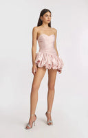 Alia | Women's Strapless Balloon Draped Mini Cocktail Dress