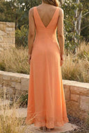 Alora | Women's Sleeveless V-Neck Maxi Summer Wedding Guest Dress