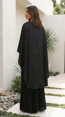 Aniya | Women’s Long Cape Sleeves Maxi Wedding Guest Dress