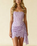 Clara | Women’s Stunning Tulle Lace Corset Mini Dress