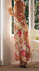 Ember | Women's Floral Halter Open Back Maxi Dress