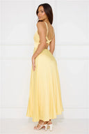 Erica | Women's Sleeveless Pleated Maxi Wedding Guest Dress