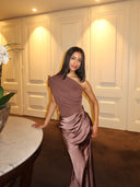 Kaelyn | Women's Elegant One Shoulder Maxi Wedding Guest Dress