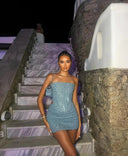 Lauren | Women's Sequin Glitter Two-Piece Denim Set