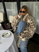 Madison | Women's Oversized Faux Fur Leopard Coat