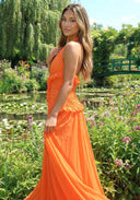 Marlowe | Women's Halter Ruffle A-Line Maxi Wedding Guest Dress