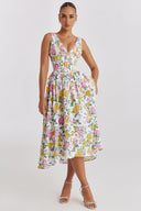Michelle | Women's Floral Sleeveless Midi Spring Dress