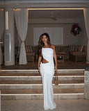 Mirelle | Women's One-Shoulder Cut-out Maxi Summer Dress