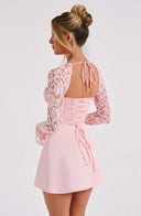 Noemi | Women's Long Lace Sleeves Mini Summer Dress