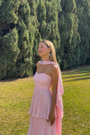 Odessa | Women's Strapless Tiered Maxi Wedding Guest Dress