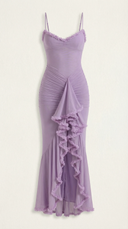 Phoebe | Women's Sleeveless Ruffle Maxi Wedding Guest Dress