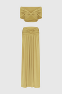 Ramona | Women's Off-Shoulder Ruch Skirt Summer Set