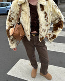 Samantha | Women's Soft Jacket with Cow Print Design