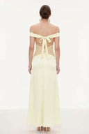 Selene | Women's Lace Plunge Backless Maxi Dress