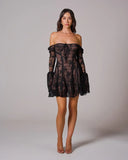 Teagan | Women's Long Sleeve Romantic Lace Mini Dress