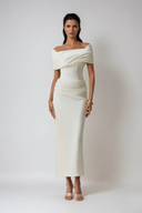Thea | Women's Off-Shoulder Ruch Maxi Evening Dress