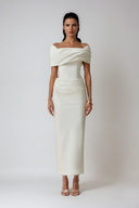 Thea | Women's Off-Shoulder Ruch Maxi Evening Dress