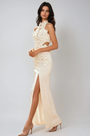Una | Women's Halter Neck Flower Split Maxi Dress